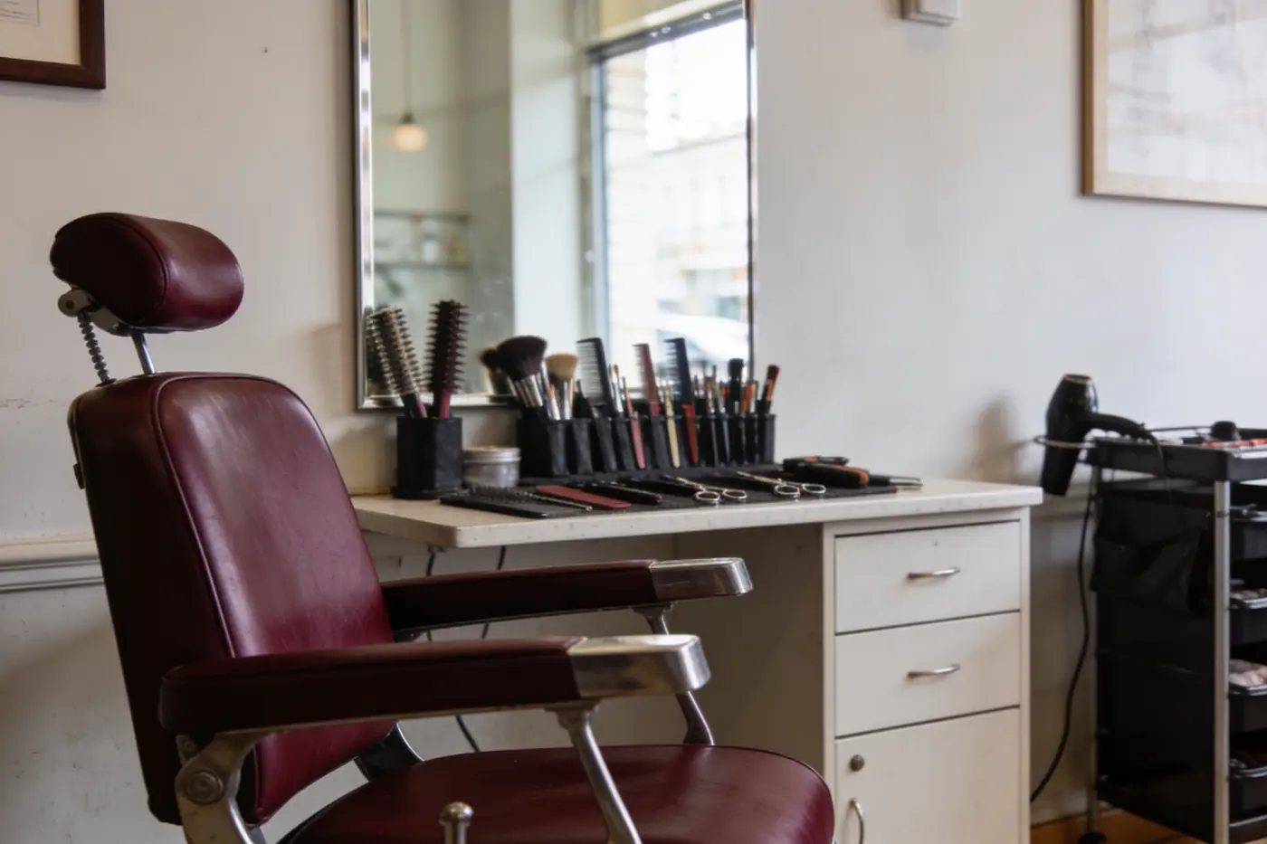 Illustration : salon de coiffure